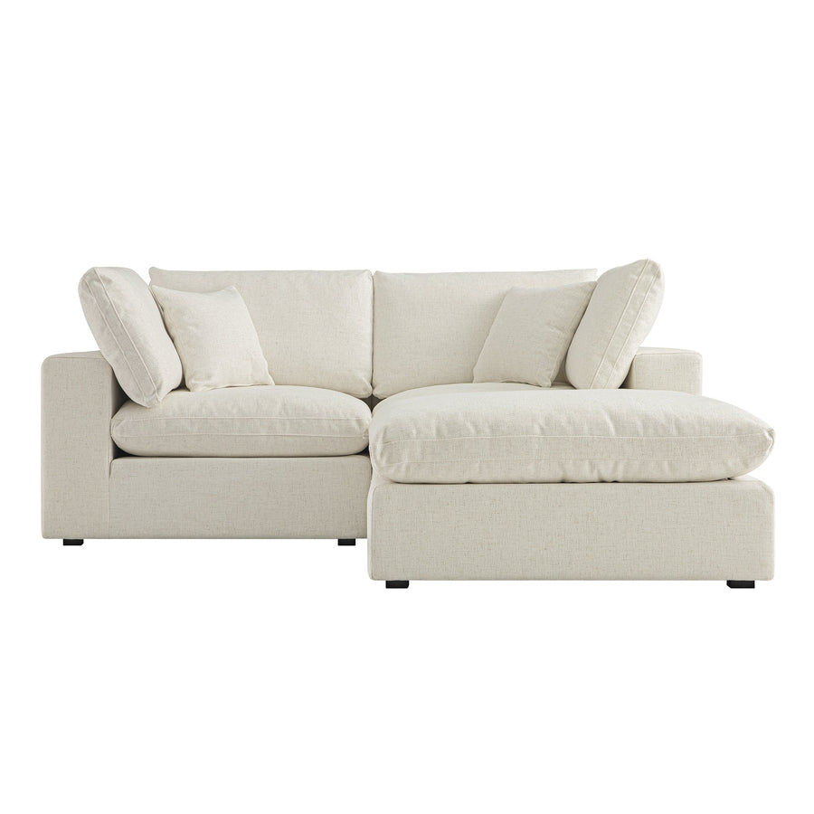 Lutyens Beige Linen Blend Modular Sofa 2-Piece Chaise