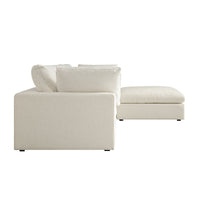 Lutyens Beige Linen Blend Modular Sofa 3-Piece Chaise