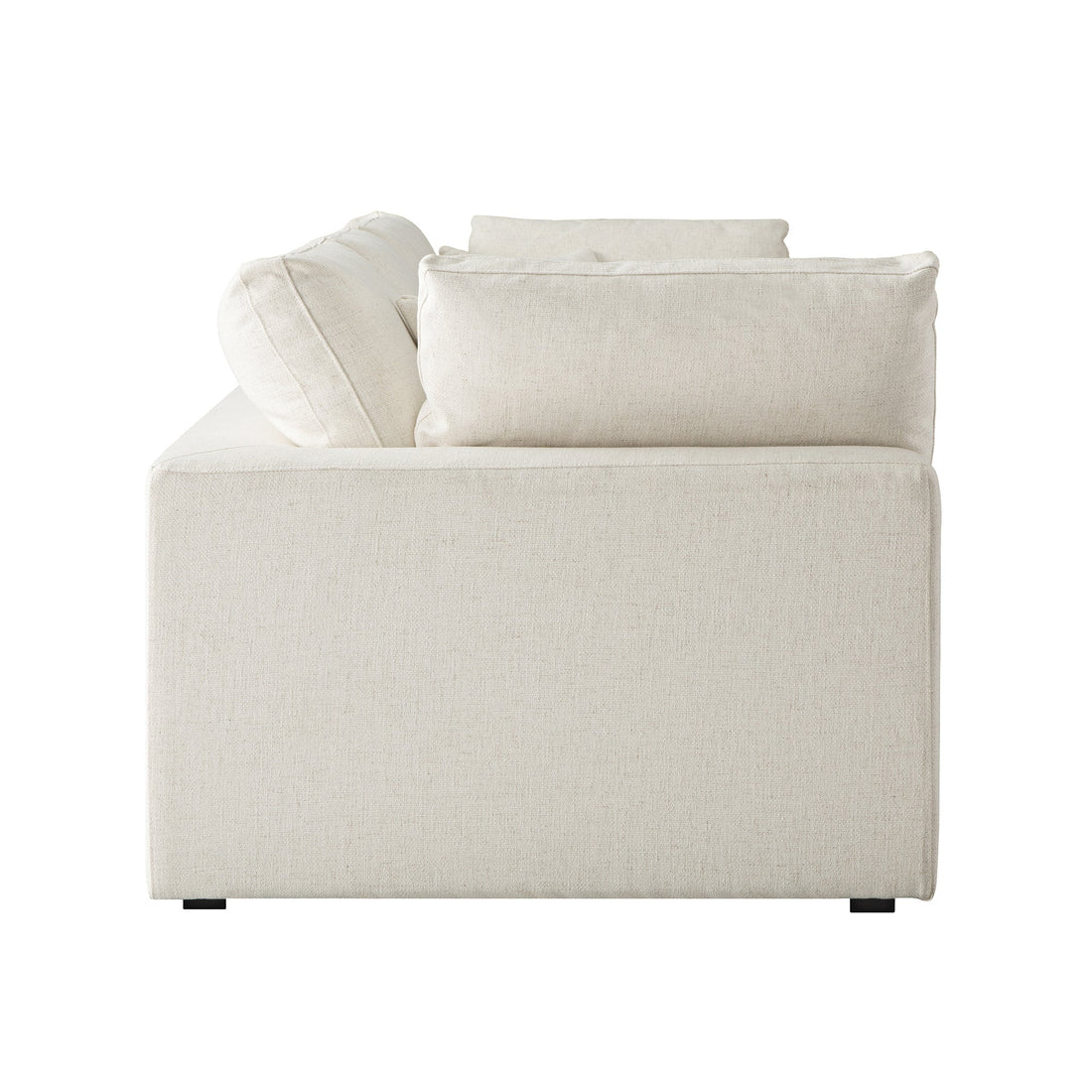 Lutyens Beige Linen Blend Modular Sofa, 3-Piece