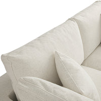 Lutyens Beige Linen Blend Modular Sofa 5-Piece Corner Set