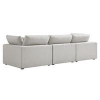 Lutyens Light Grey Linen Blend Modular Sofa, 3-Piece