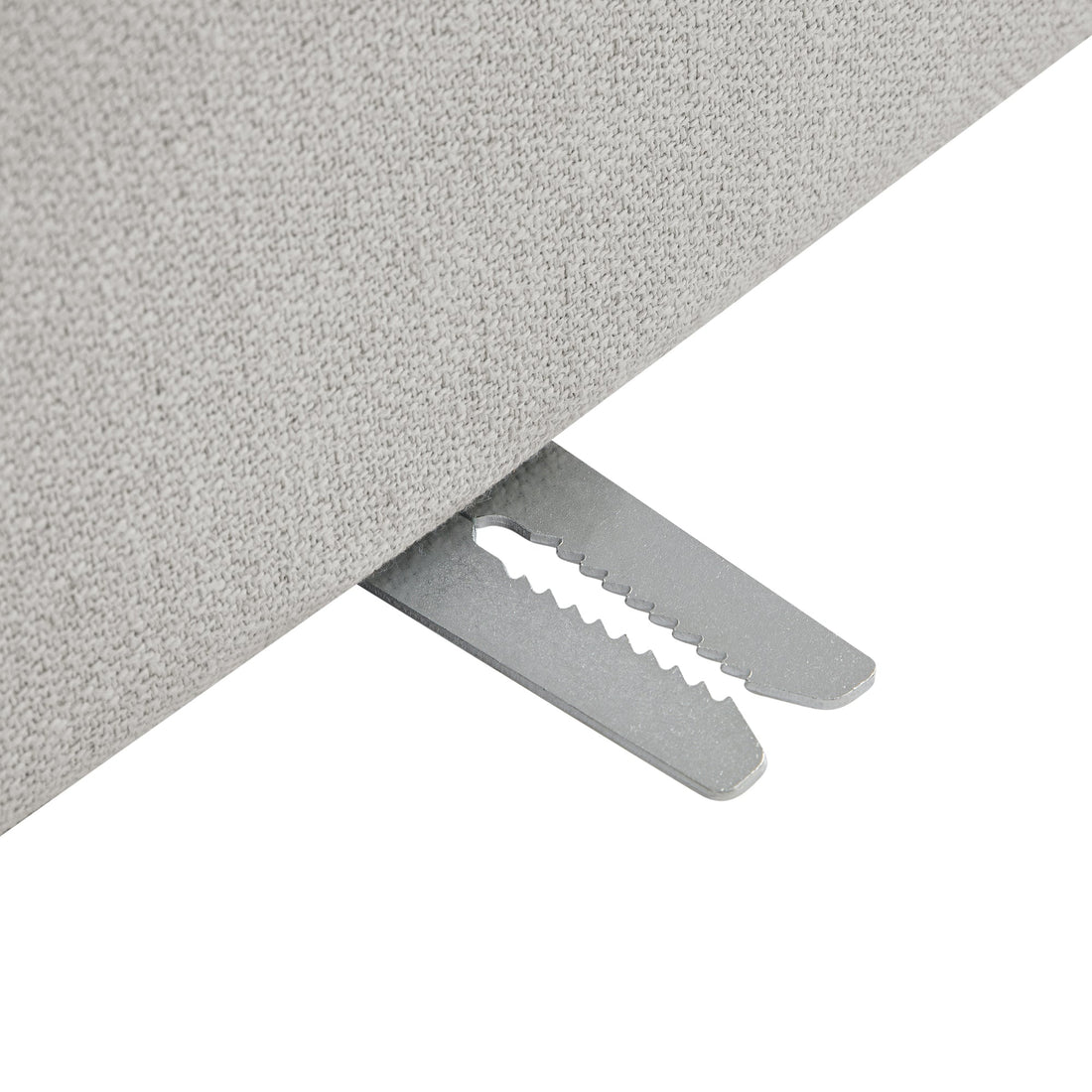 Lutyens Light Grey Linen Blend Modular Sofa 3-Piece Chaise