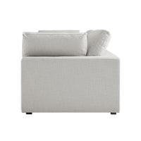 Lutyens Light Grey Linen Blend Modular Sofa, 3-Piece