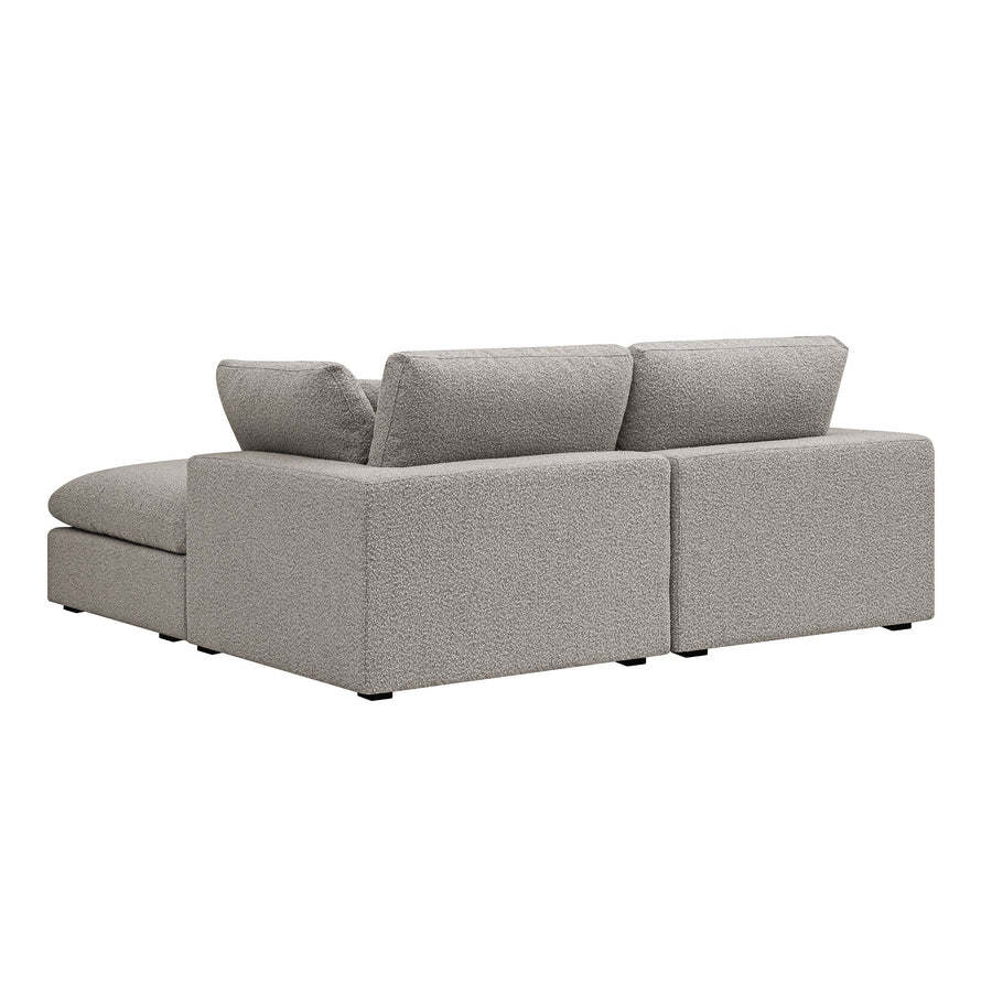 Lutyens Taupe Boucle Modular Sofa 2-Piece Chaise