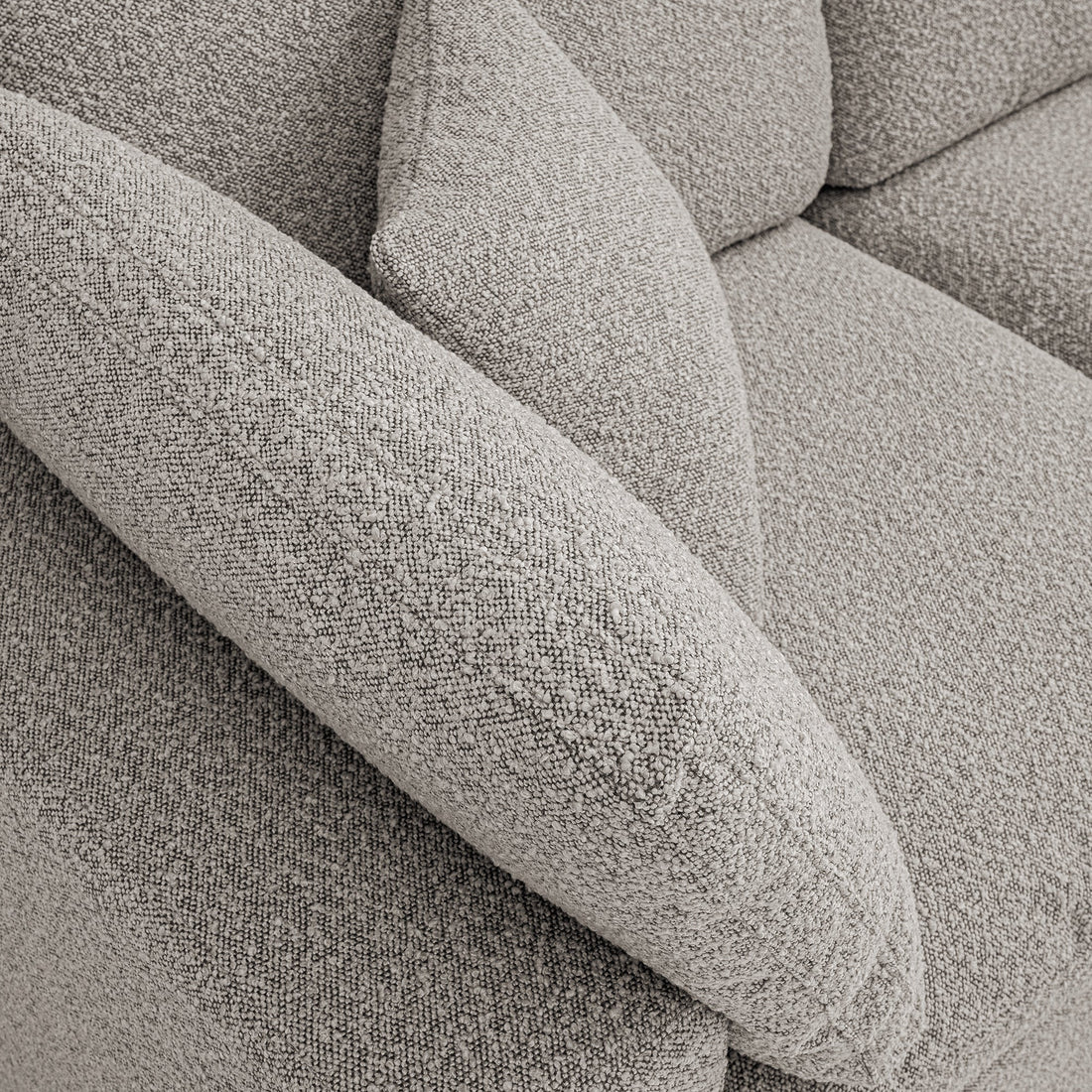 Lutyens Taupe Boucle Modular Sofa 2-Piece Chaise