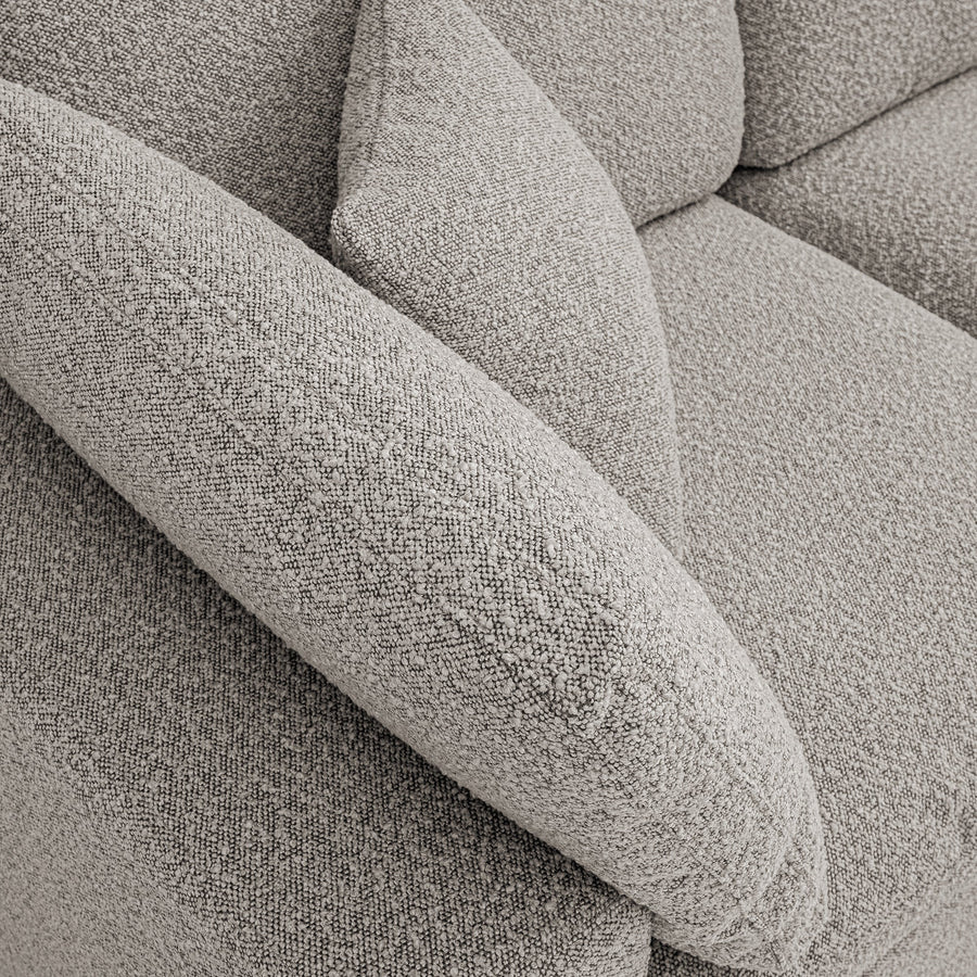 Lutyens Taupe Boucle Modular Sofa 2-Piece Chaise