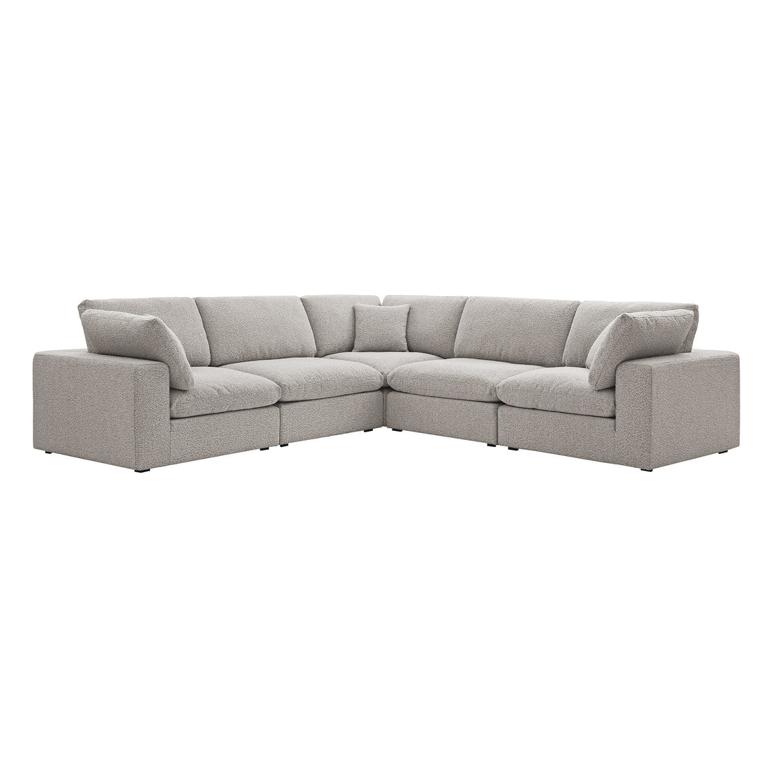 Lutyens Taupe Boucle Modular Sofa 5-Piece Corner Set