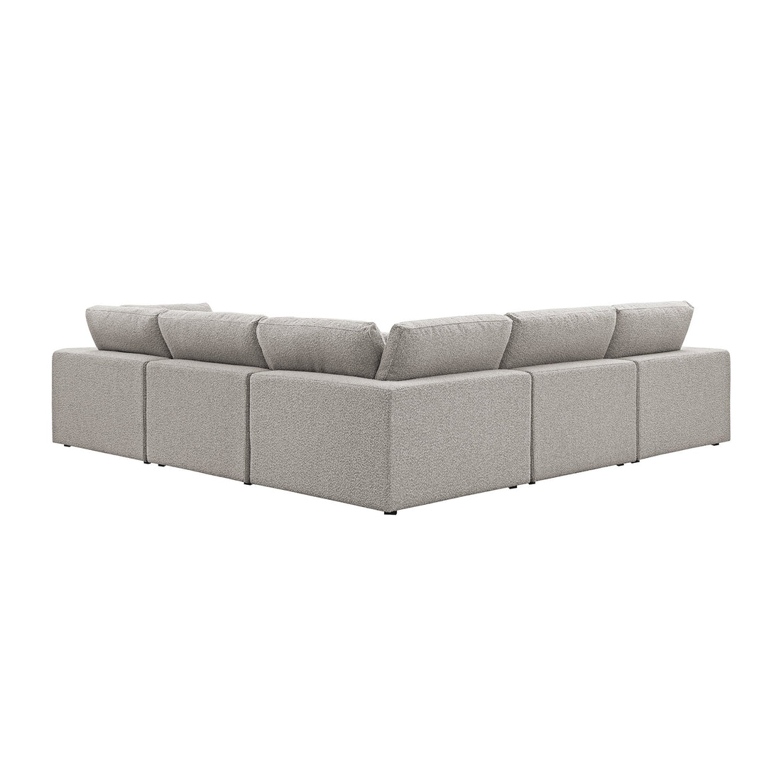 Lutyens Taupe Boucle Modular Sofa 5-Piece Corner Set