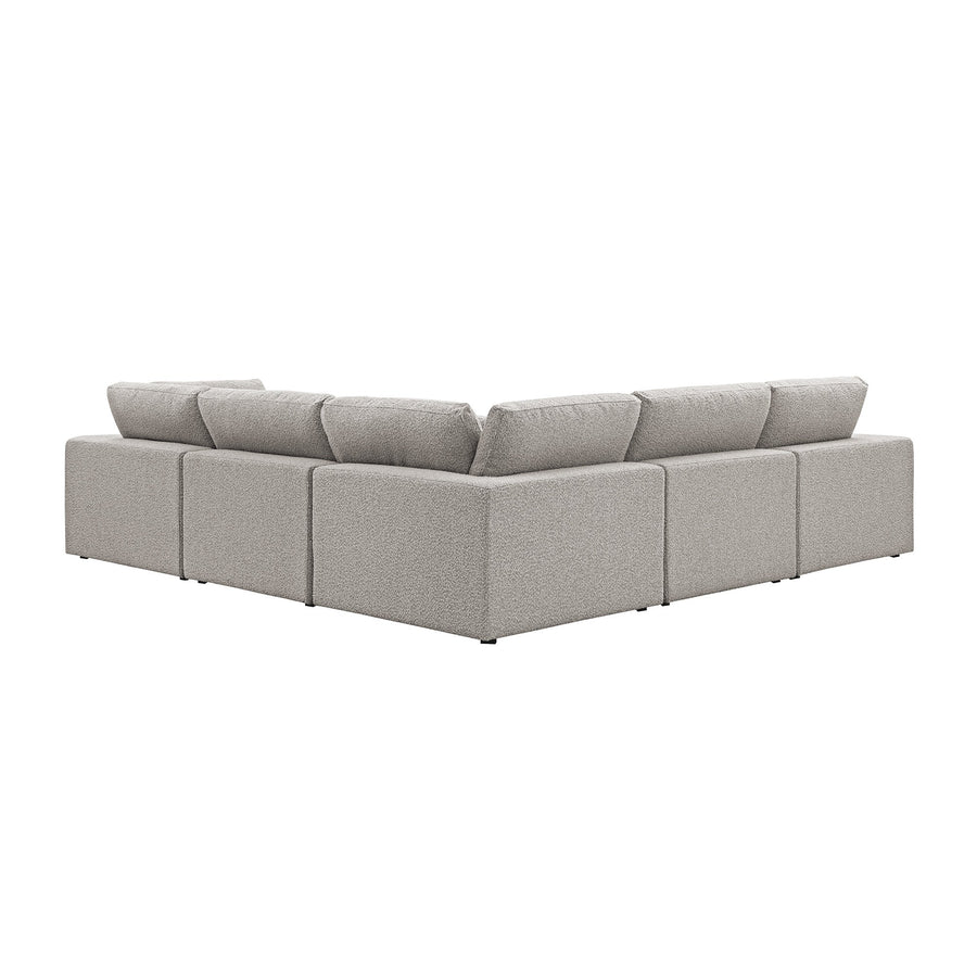 Lutyens Taupe Boucle Modular Sofa 5-Piece Corner Set