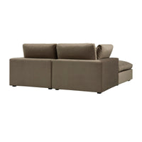 Lutyens Taupe Velvet Modular Sofa 2-Piece Chaise