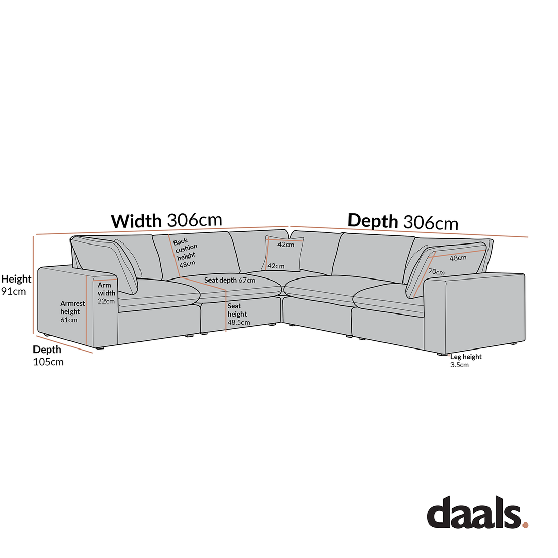 Lutyens Taupe Velvet Modular Sofa 5-Piece Corner Set