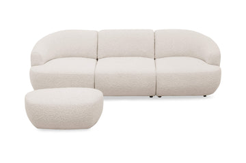 Aura 3 Seater Modular Sofa with Aura Ottoman