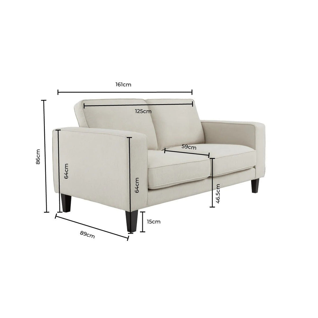 Soho 2 Seater Sofa - Dark Olive