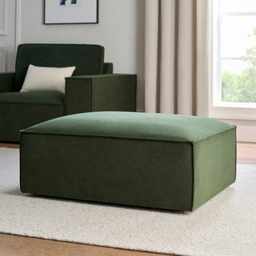 Brooklyn Pouffe - Dark Olive