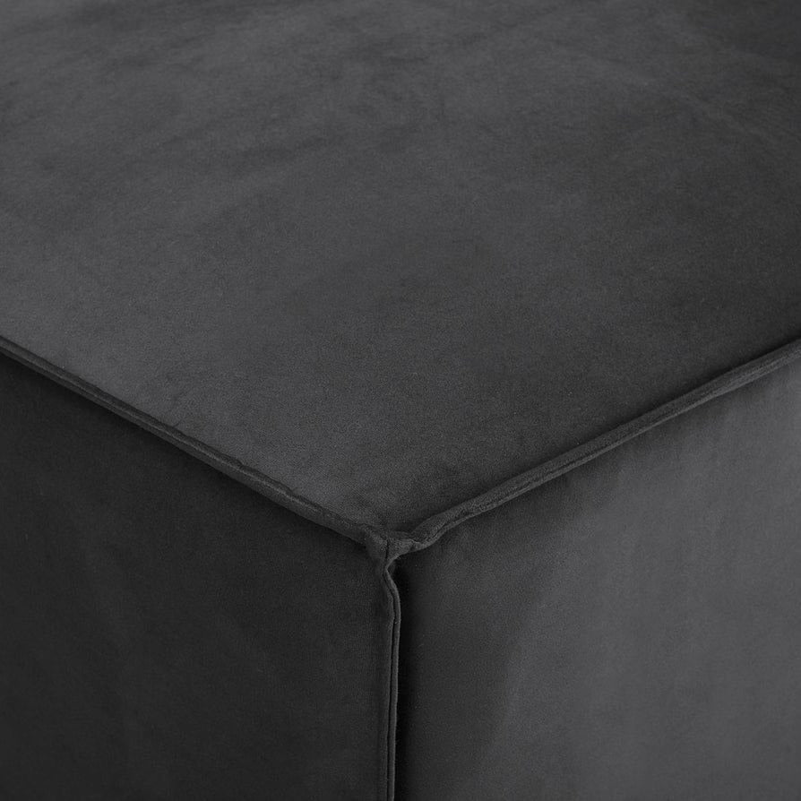 Brooklyn Pouffe - Steel Plush