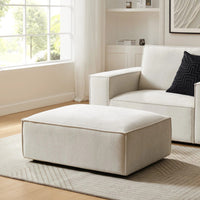Brooklyn Pouffe - Ivory