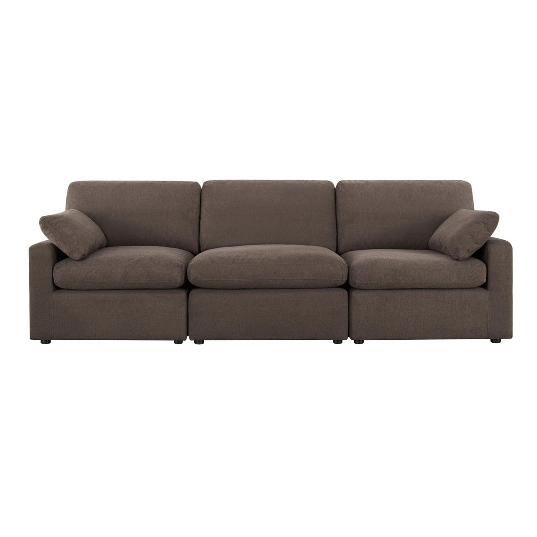 Cairo Feather 3 Seater Sofa - Chocolate