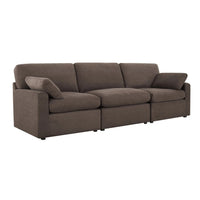 Cairo Feather 3 Seater Sofa - Chocolate