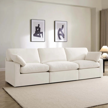 Cairo Feather 3 Seater Sofa - Vanilla