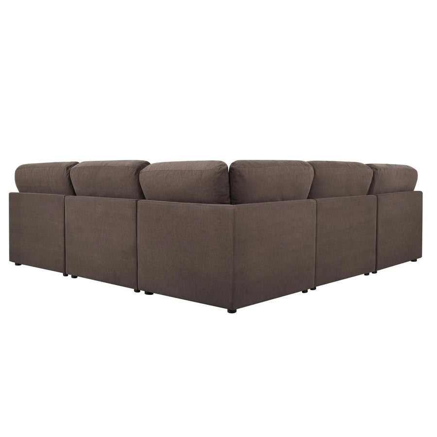 Cairo Feather Left Hand Corner Sofa - Chocolate