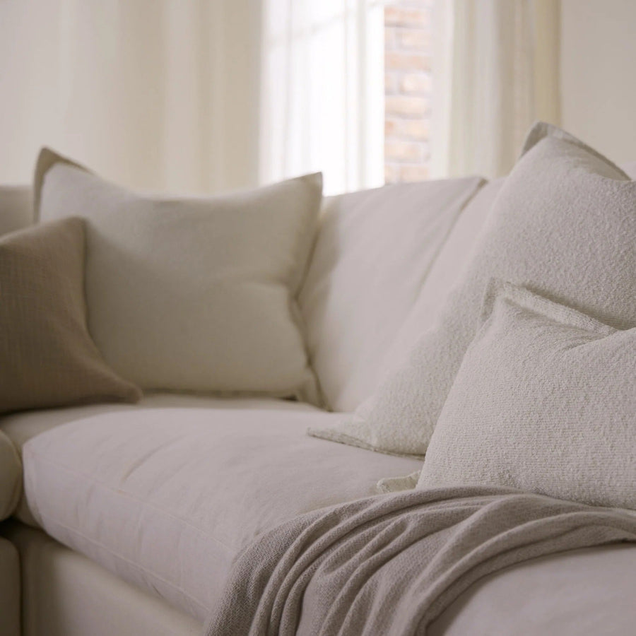 Cairo Feather Left Hand Corner Sofa - Vanilla