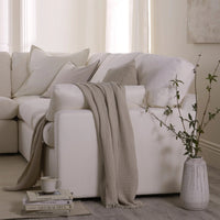 Cairo Feather Left Hand Corner Sofa - Vanilla