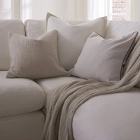 Cairo Feather Left Hand Corner Sofa - Vanilla