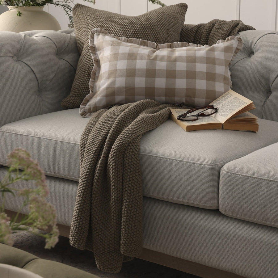 Chesterfield 2 Seater Sofa - Natural Stripe