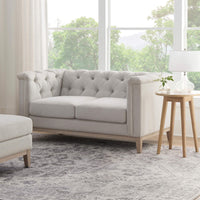 Chesterfield 2 Seater Sofa - Natural Stripe