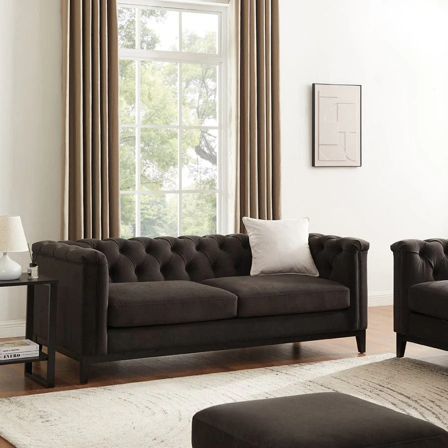 Chesterfield 3 Seater Sofa - Dark Brown