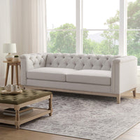 Chesterfield 3 Seater Sofa - Natural Stripe