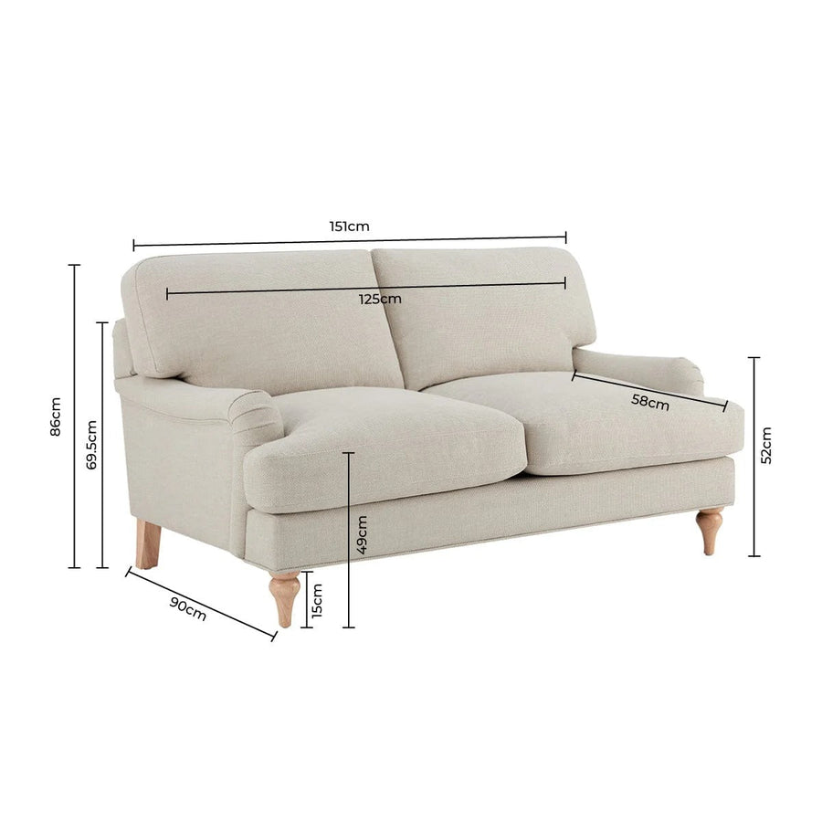 Hampshire 2 Seater Sofa - Beige