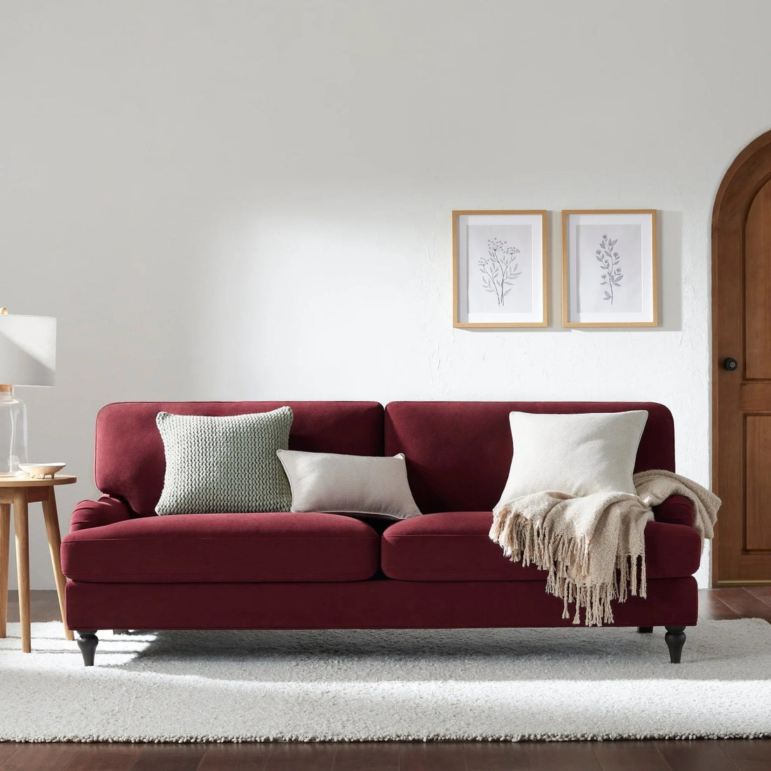 Hampshire 3 Seater Sofa - Berry