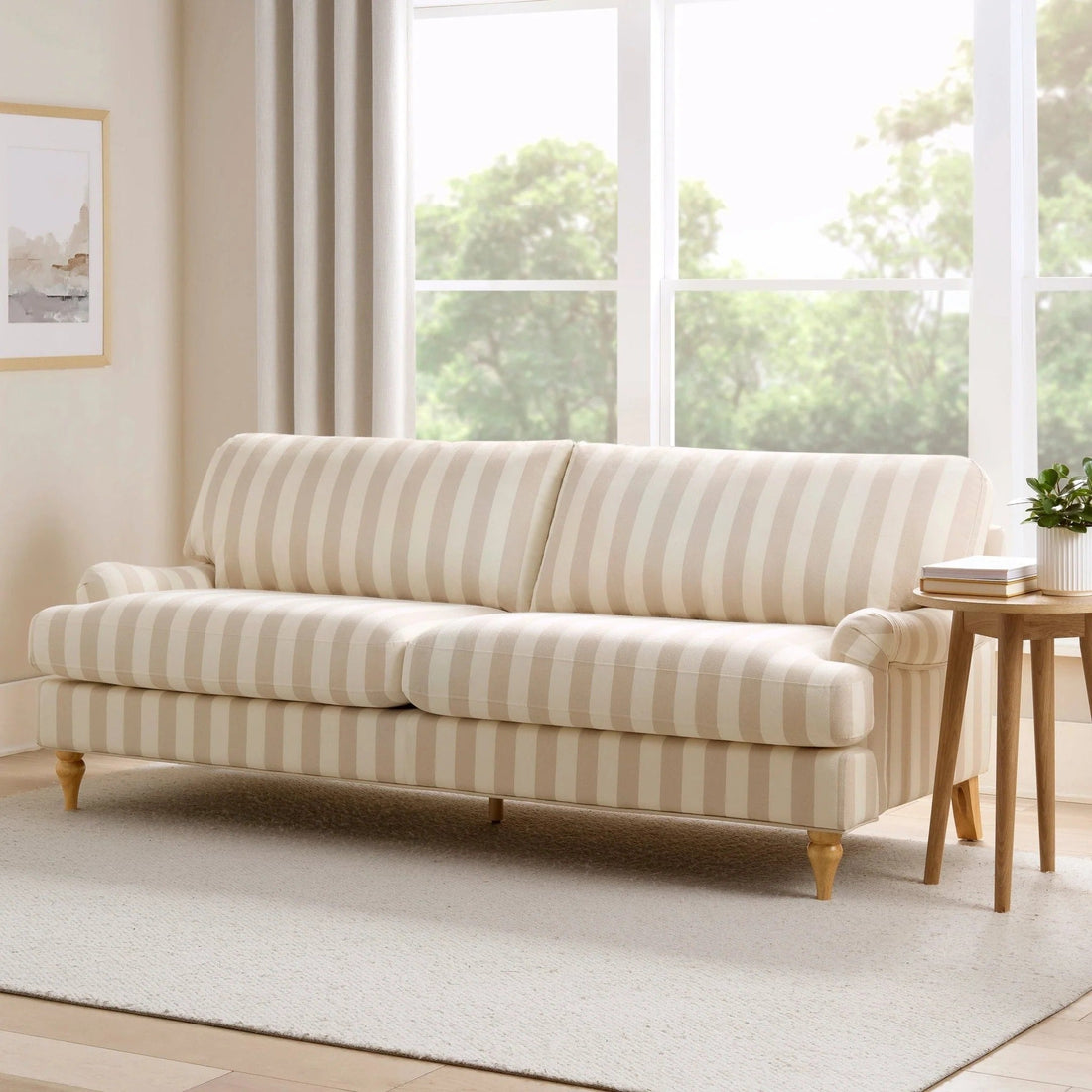 Hampshire 3 Seater Sofa - Natural Stripe