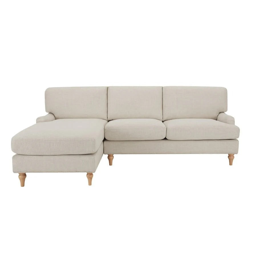 Hampshire Left Hand Chaise Sofa - Beige