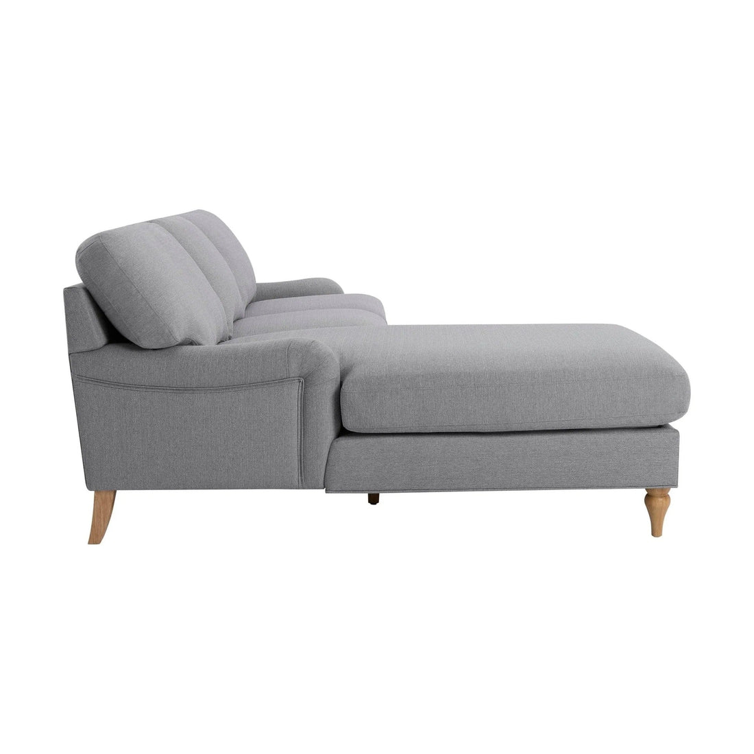 Hampshire Left Hand Chaise Sofa - Mid Grey