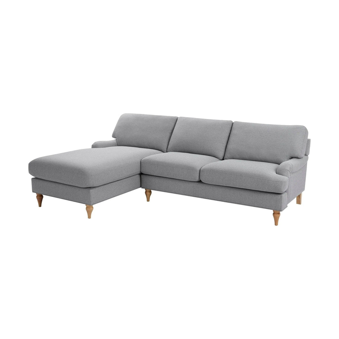 Hampshire Left Hand Chaise Sofa - Mid Grey