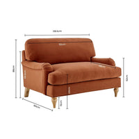 Hampshire Loveseat - Burnt Orange