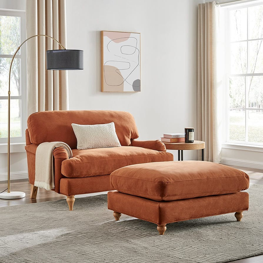 Hampshire Loveseat - Burnt Orange