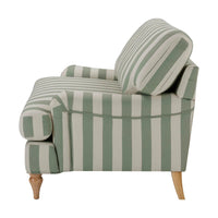 Hampshire Loveseat - Green Stripe