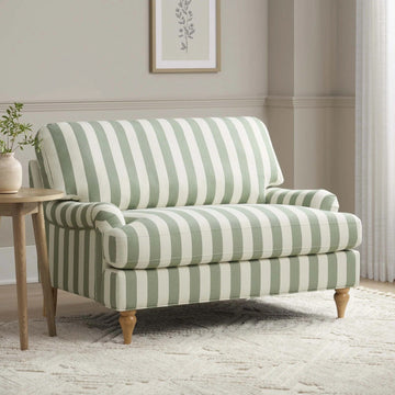 Hampshire Loveseat - Green Stripe