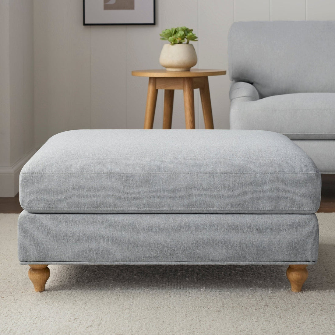 Hampshire Pouffe - Blue Stripe