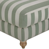 Hampshire Pouffe - Green Stripe