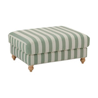 Hampshire Pouffe - Green Stripe