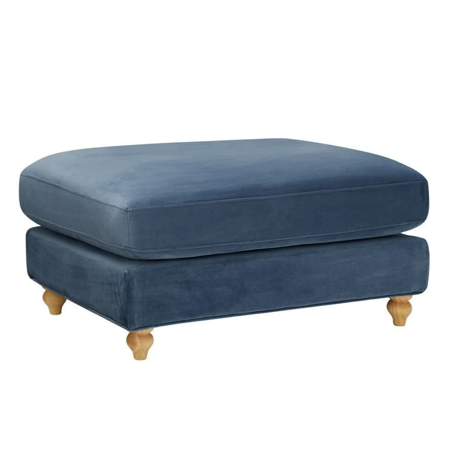 Hampshire Pouffe - Mid Blue