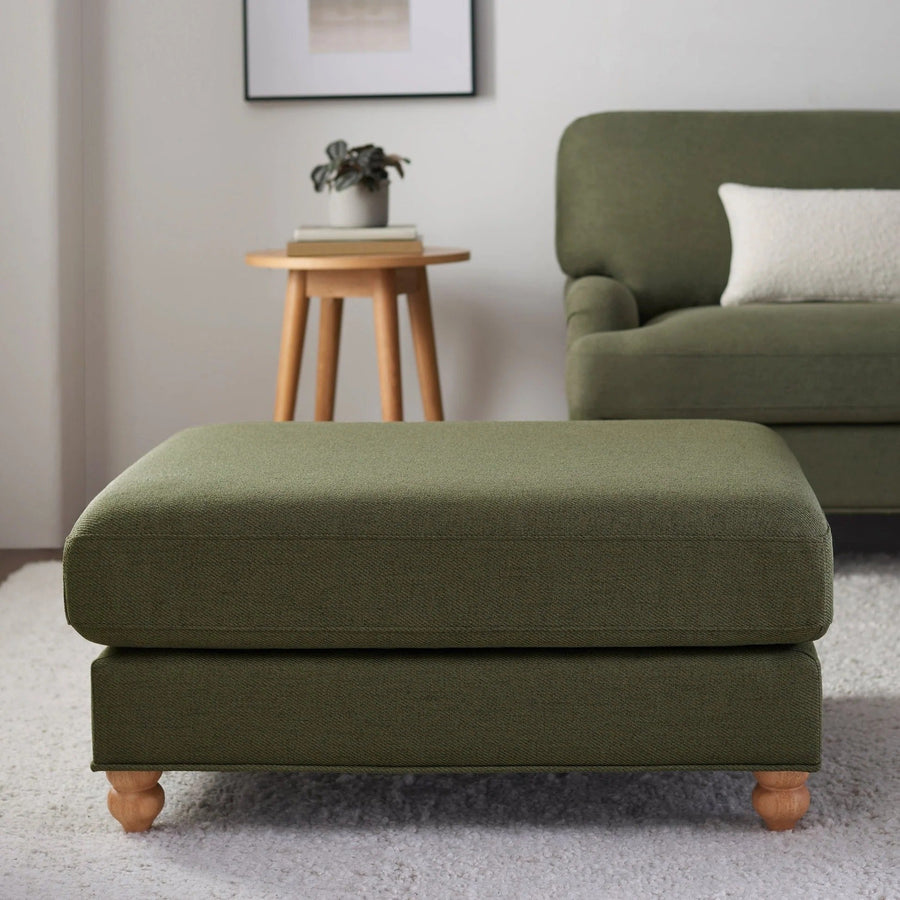 Hampshire Pouffe - Woven Green