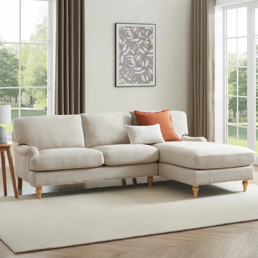 Hampshire Right Hand Chaise Sofa - Beige