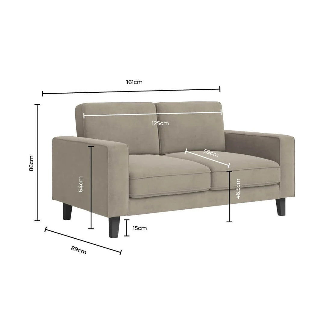 Soho 2 Seater Sofa - Sand