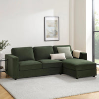 Soho Right Hand Chaise Sofa - Dark Olive