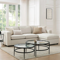 Soho Right Hand Storage Chaise Sofa - Natural